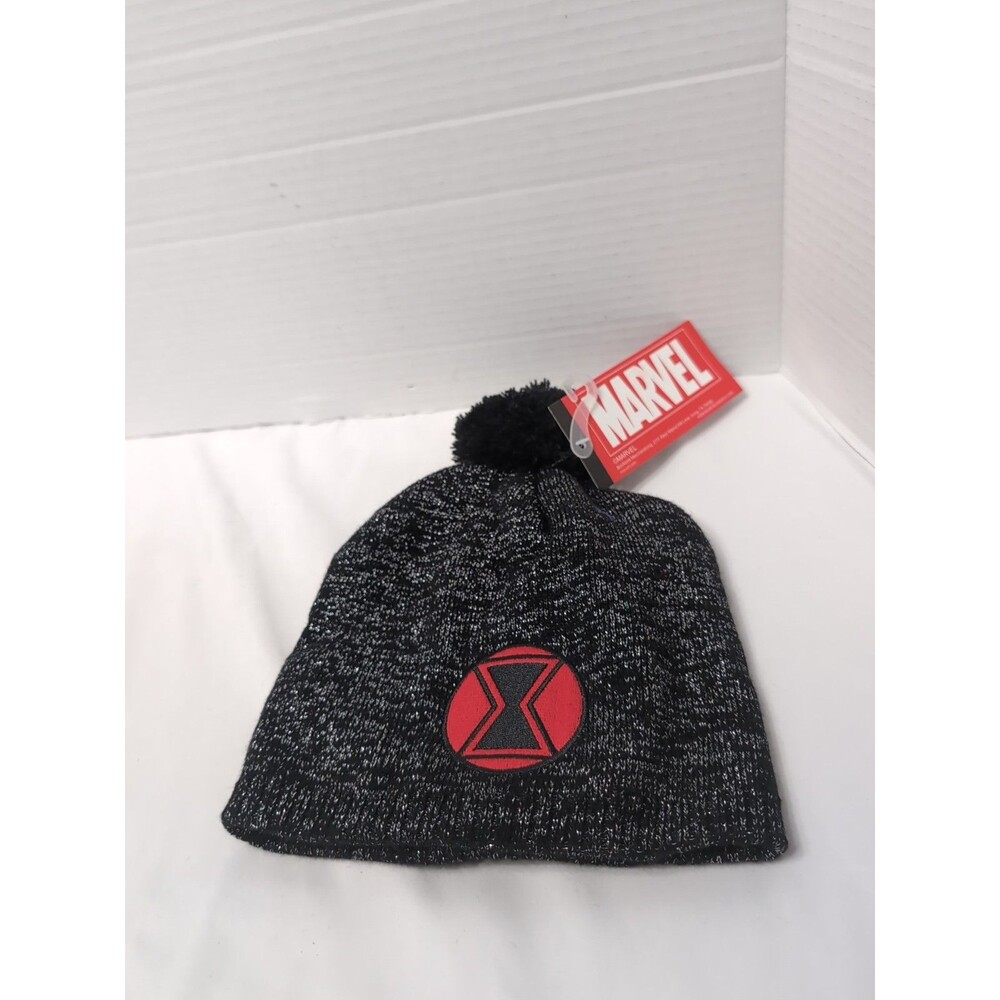 Marvel Black Widow logo beanie black One Size NEW